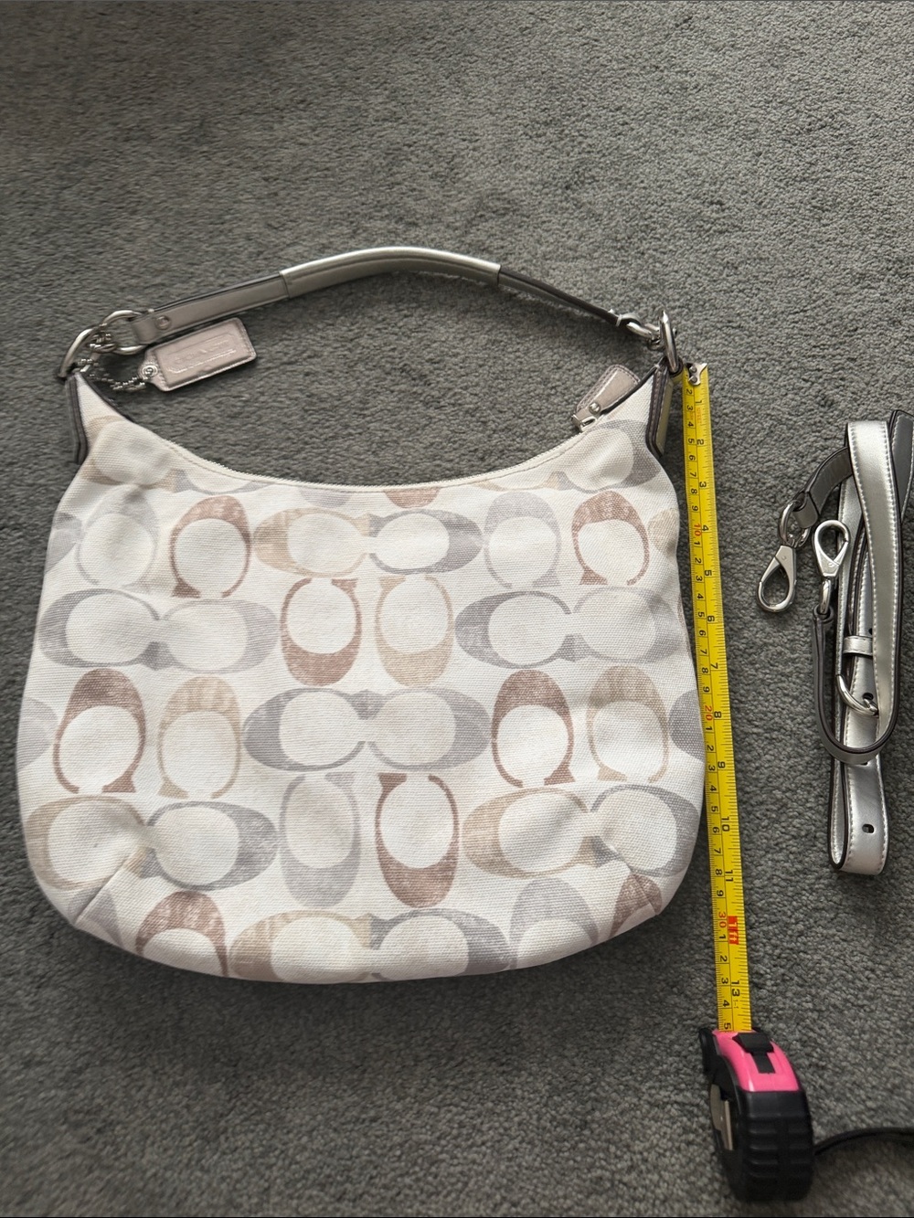 Coach Signature Sequin Shoulder Bag - Picture 4 of 6